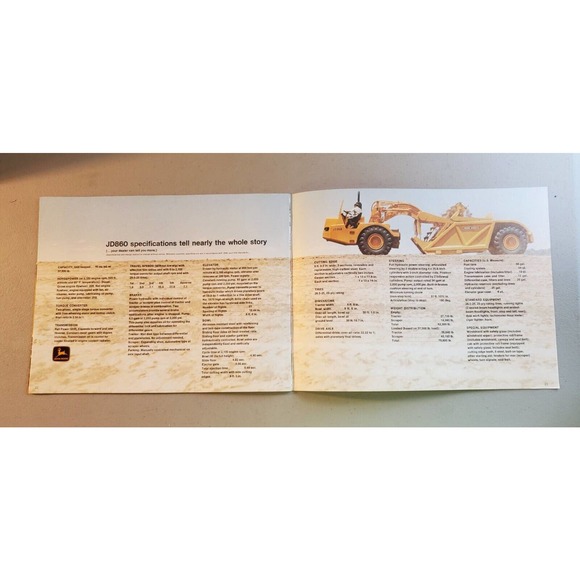 John Deere 860 Scraper Sales Brochure - Picture 6 of 6